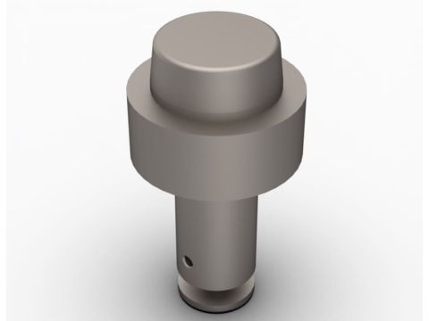 Locking pin w/ groove, pneum. drawb