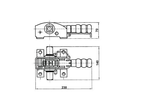 Spännare för sidoduk, teleskop